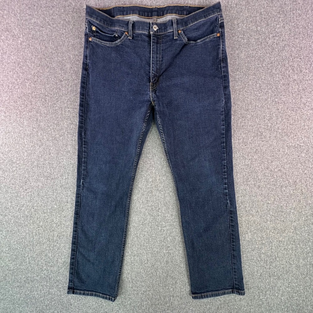 Levi's Jeans Mens 38x32 514 Straight Fit Dark Blue Stretch Denim